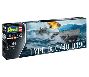 Model plastikowy niemieckiego okrętu podwodnego typu IX C/40 / Model plastikowy / Skala 1/144
