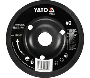 Tarnik obrotowy YATO kątowy 125 mm typ 2 / Tarnik / Otwór mocujący 22,2 mm / Maks. 13000 min-1
