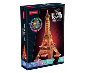 Puzzle 3D CubicFun Wieża Eiffla (edycja nocna) / Puzzle 3D
