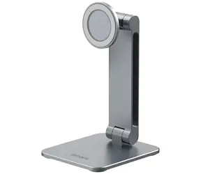 Podstawka biurkowa 4smarts ErgoPro szara / Uchwyt / Magnetyczna / MagSafe / Składana / Aluminiowa