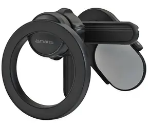 Uchwyt na telefon 4smarts MagSafe do monitora i samochodu, czarny / Uchwyt / Magnetyczny / Nośność 1,5 kg