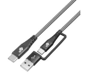 Kabel USB-C - USB-C 2w1 z adapterem USB-A / Kabel do transmisji danych / 1,2 m