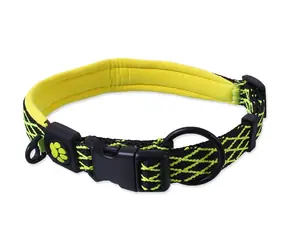 Active Dog Mystic M limonkowy / Obroża dla psa / Nylon / 44-55 cm / szerokość 2 cm
