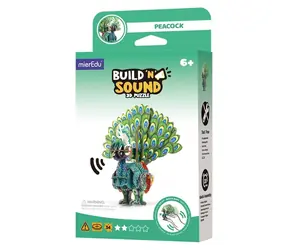 MIREDU Puzzle 3D z dźwiękiem Paw / Puzzle edukacyjne