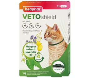 Beaphar Bio Band zielona 35 cm / Obroża odstraszająca dla kotów / Wodoodporna / Od 2 miesięcy