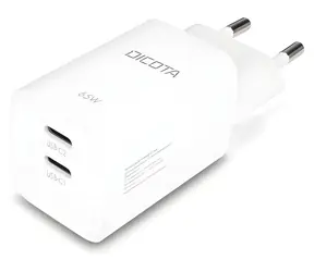 Ładowarka USB GaN 65W biała / Ładowarka / 2x USB-C