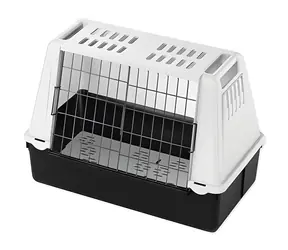 Ferplast Atlas Car Mini szary / Klatka dla psa i kota / 72x41x51 cm / nośność 10 kg / do samochodu
