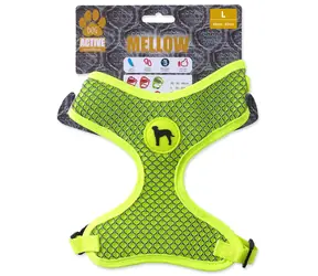 Active Dog Mellow L limonkowy / Szelki dla psa / Nylon / Obwód klatki piersiowej 45-65 cm / Dla średnich i dużych psów
