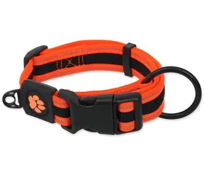 Obroża ACTIVE DOG Fluffy L pomarańczowa / Nylon / Elementy odblaskowe / 3,2 x 39-59 cm