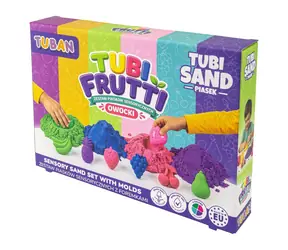 Zestaw piasku kinetycznego Tuban Tutti Frutti / Piasek kinetyczny / Sensoryczny