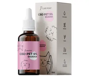 Olejek CBD PET 5% Cure Point dla psów o smaku kiełbasy / Olejek CBD / Dla psów, kotów i koni / 10 ml