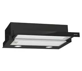 TH62E4BG czarny / Okap kuchenny / teleskopowy / 60 cm / 450 m3/h / 3 prędkości / 71 dB