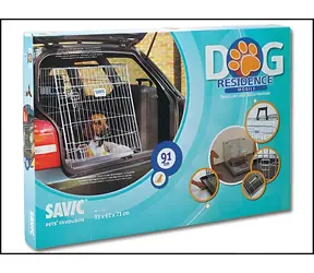 Klatka transportowa dla psa Savic Dog Residence Mobile 91x61x71 cm / Metalowa, plastikowa / Średnie i duże rasy