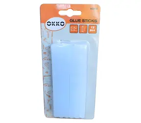 OKKO Kleje termotopliwe w sztyfcie transparentne / 7,2 x 100 mm / 12 szt.