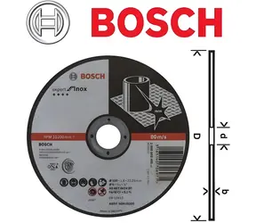 BOSCH Expert for Inox 2608603405 / Tarcza tnąca / Średnica 150 x 22,23 mm / Szerokość cięcia 1,6 mm / 1 szt.