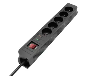 Listwa przeciwprzepięciowa TB Touch Energy 3 m / Przedłużacz / 5 gniazd / Wyłącznik sieciowy / 2300 W