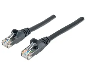 Kabel krosowy Intellinet RJ45 Cat6 U/UTP czarny 3 m / Kabel krosowy / Cat6 U/UTP / złącza pozłacane