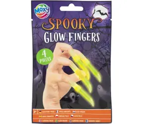 Świecące paznokcie MOXY na Halloween / dodatek do kostiumu / 4 szt.