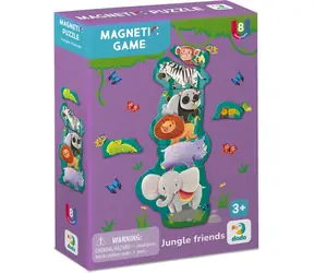 Gra magnetyczna DODO Jungle Friends / Magnesy / 15 elementów / od 3 lat