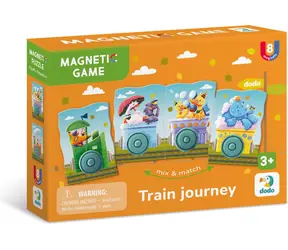 Gra magnetyczna DODO Podróż pociągiem / Magnesy / 8 sztuk / od 3 lat