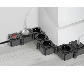 Gniazdo przedłużające modułowe TB Touch Energy 1,5 m / Przedłużacz / 7 gniazd / USB-A + USB-C QC/PD