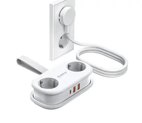 Orico AP3 biały / Panel rozszerzeń / 2x AC + 2x USB-A + 1x USB-C / GaN 20W