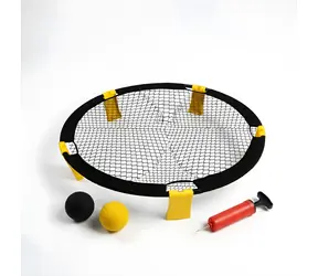 Siatka do gry w piłkę KIK Roundnet / Siatka odbijająca z ramą / 2 piłki, pompka