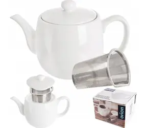 Orion Mona biały / Czajnik / z sitkiem / porcelana, stal nierdzewna / 0,74 l