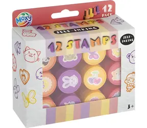 Stemple MOXY Zwierzęta dla dziewczynek / 12 szt. / Samoprzylepne