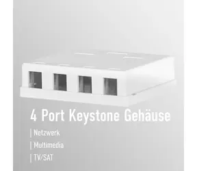 EFB Keystone / Puszka przyłączeniowa / 4 porty / montaż na ścianie