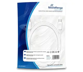 MediaRange MRCS163 biały / Kabel antenowy / złącze - gniazdo / 3 m / 75 Ohm