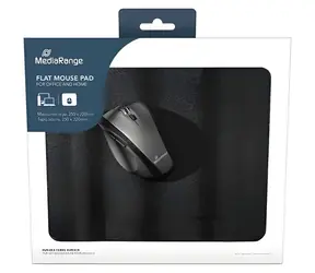 Podkładka pod mysz MediaRange 250x220 mm czarna / Podkładka pod mysz / Grubość 3 mm / Spód antypoślizgowy