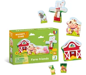 Gra magnetyczna DODO Przyjaciele z farmy / Magnesy / 8 sztuk / od 3 lat