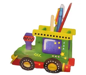 ARTLOVER Puzzle 3D Pojemnik na ołówki Samochód / Sklejka / Z kredkami i naklejkami