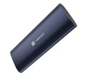 Natec RHINO M.2 NVMe Lite stalowo-niebieski / Obudowa zewnętrzna na dysk SSD / M.2 NVMe / Obudowa aluminiowa / USB-C / 10 Gb/s