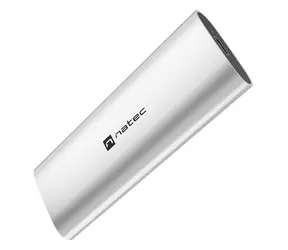 Natec Rhino M.2 NVMe Lite srebrny / Obudowa zewnętrzna na dysk SSD / USB-C 3.2 Gen 2 / 10 Gb/s / do 10 TB / obudowa aluminiowa