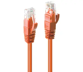 Lindy Cat6 pomarańczowy / Kabel krosowy / U/UTP / RJ-45 / 0,5 m