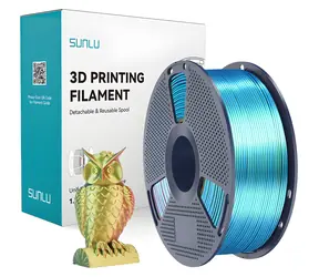 Sunlu PLA+ Silk czerwono-żółto-zielony / filament do drukarki 3D / PLA / 1,75 mm / 1 kg