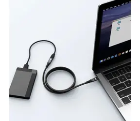 Przewód przedłużający ER Power USB-C czarny / Przewód przedłużający / PD 100W / 10 Gb/s / 2 m
