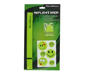 RULYT Zestaw odblaskowy / taśma 30x3 cm / zawieszka / naklejki 6 szt.