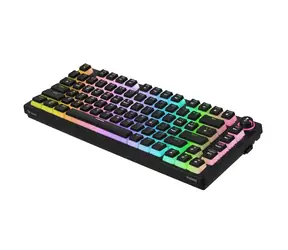 Savio Phenix Gateron Red Pro Pudding czarny / Mechaniczna klawiatura gamingowa / Podświetlenie RGB / Bezprzewodowa