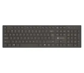 Natec Herring Slim czarna / Klawiatura bezprzewodowa / US / 2,4 GHz / Klawiatura numeryczna / 105 klawiszy