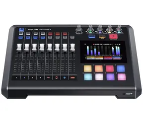 Tascam Mixcast 4 czarny / Mikser do podcastów / Ekran dotykowy / Bluetooth / 4X wejścia XLR/TRS / USB-C