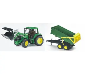 Ciągnik Bruder John Deere 6920 z łyżką i platformą / od 3 lat