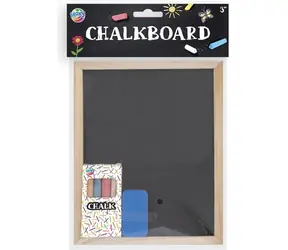 Tablica kredowa MOXY Black / Tablica dla dzieci / Rama drewniana / 26,5 x 18 cm