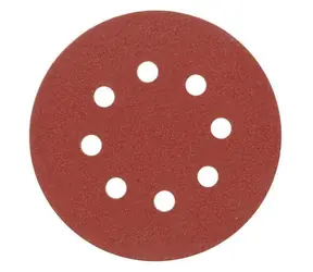 Papier ścierny Vorel 125 mm P100 z otworami na rzep / Papier ścierny / ziarnistość P100 / 5 szt.