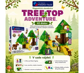 MAGNA-TILES Magnetyczny zestaw konstrukcyjny Przygoda w koronach drzew / 42 elementy / od 3 lat