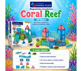 MAGNA-TILES Magnetyczny zestaw konstrukcyjny Rafa koralowa / 25 elementów / od 3 lat