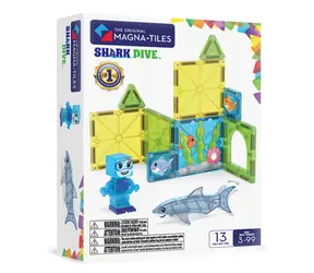 MAGNA-TILES Magnetyczny zestaw konstrukcyjny Rekin Nurkowanie / 13 elementów / od 3 lat