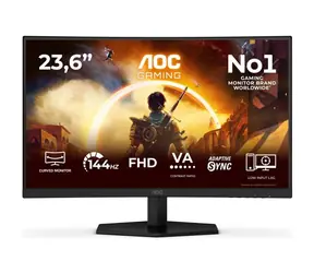 23,6" AOC Gaming C24G42FE czarny / Monitor / VA / Full HD / 180 Hz / 0,5 ms / HDMI + DP / VESA